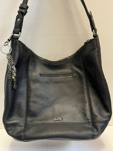 The Sak Leder Handtasche Schultertasche Beuteltasche mit Taschenanhänger