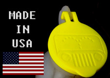 NEW Custom Jeep Windshield Washer Reservoir Cap - Yellow - Made in USA
