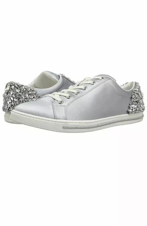 Badgley mischka shirley crystal embellished sneaker sale