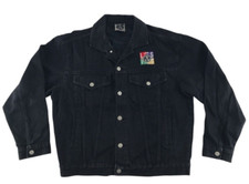 All Star Cafe Denim Jacket Medium Las Vegas Black Vintage Button 90's M Unisex