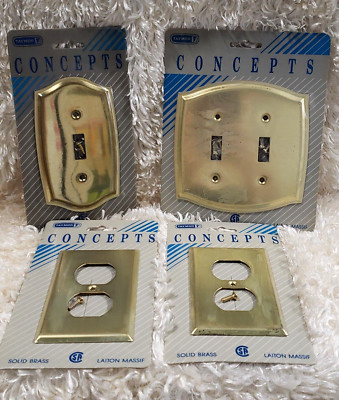 CONCEPTS Vintage Taymor Taiwan Fashion Solid Brass Assorted Covers Lot/4 SEALED!