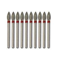 Multi-Use Football Diamond Burs FG 379/023F Egg Fine Grit Red Friction Grip FG