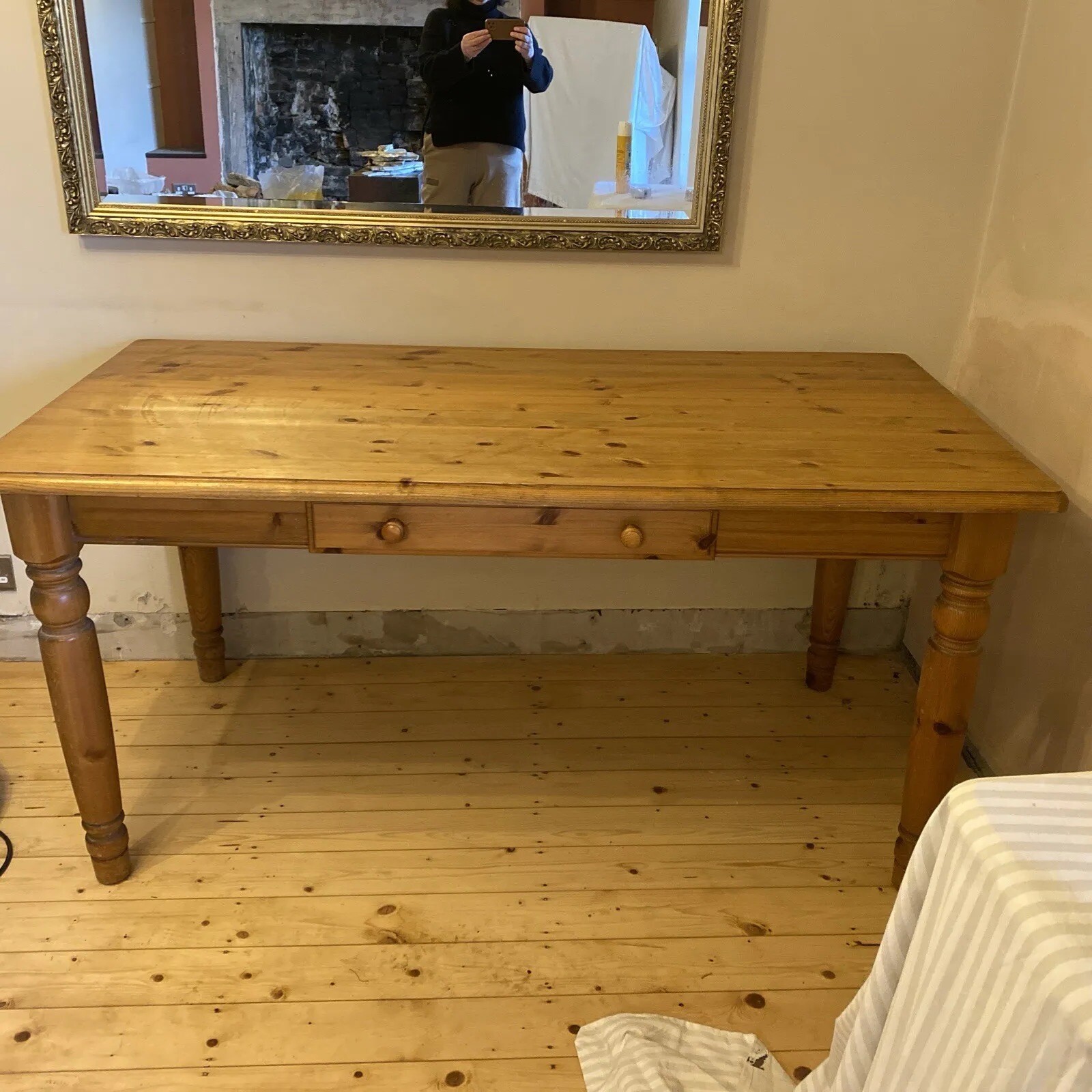 DUCAL pine furniture; Dining Table W80cm, L160cm, H77.5cm, With Drawer eBay