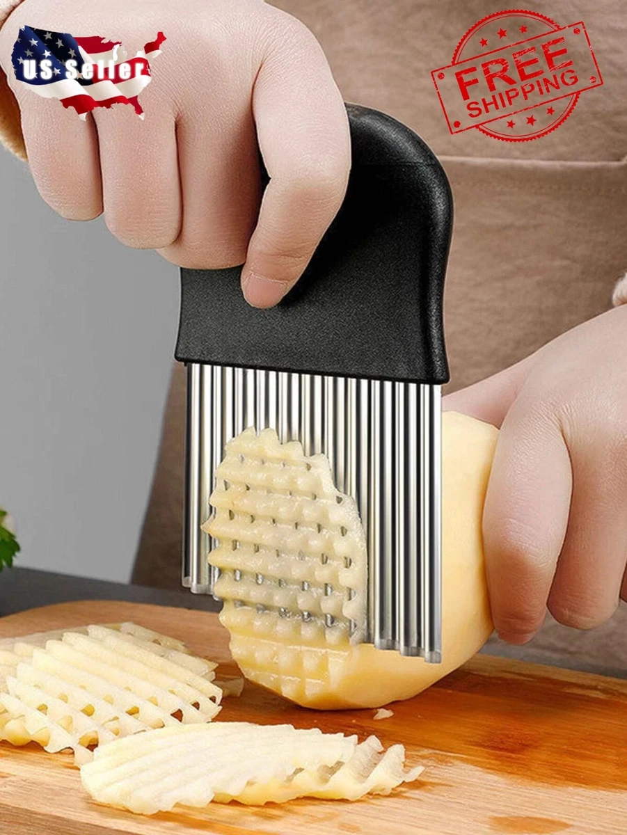 Stainless Steel Waffle Fry Potato Cutter