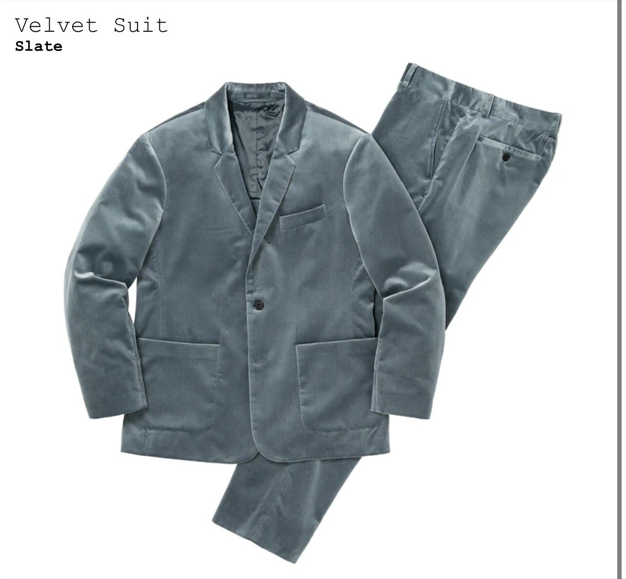 Supreme All Cotton Velvet Costume Avec Logo Jacquard Viscose Demi Doublure Taille M
