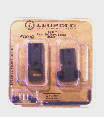 Leupold STD 2-Piece Scope Mount Base, Remington 700, Rev., Matte Black, 50018
