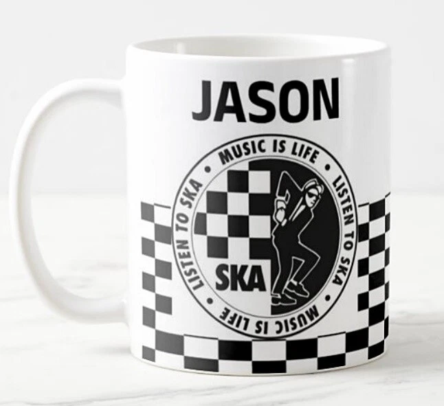 BIBS &AMP; BOBS SKA Music is life Personalised Ceramic Mug - Any Name