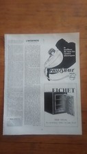 PUB ANCIENNE ADVERT - RASOIR PHILIPS PHILISHAVE - COFFRE FORT FICHET 