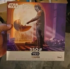 New Thomas Kinkade Ceaco Mando meets the child Mandalorian Star Wars Puzzle 550
