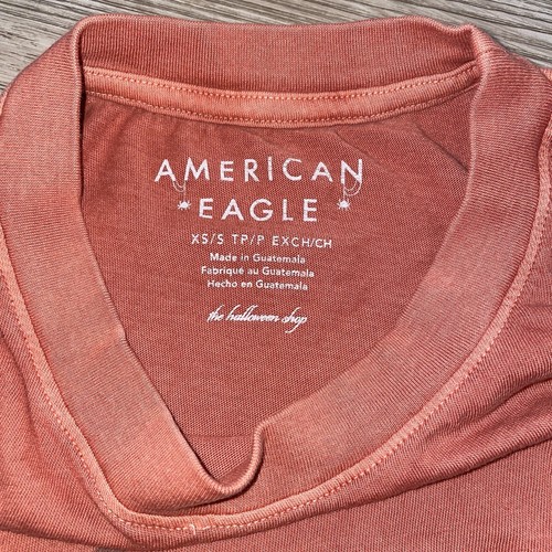 American Eagle Oversized Skeleton Graphic T-Shirt Halloween S/XS - Picture 7 of 8