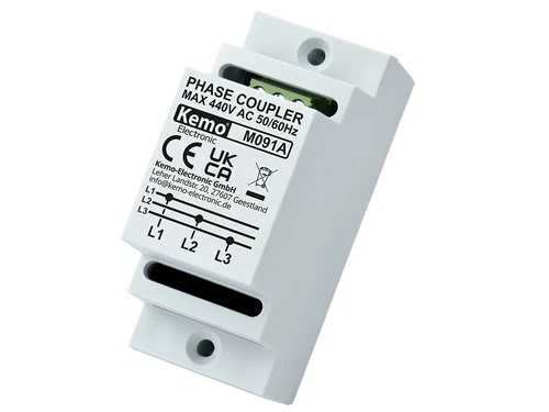 Kemo M091A Phasenkoppler Powerline für Hutschiene Zählerschrank Verteiler