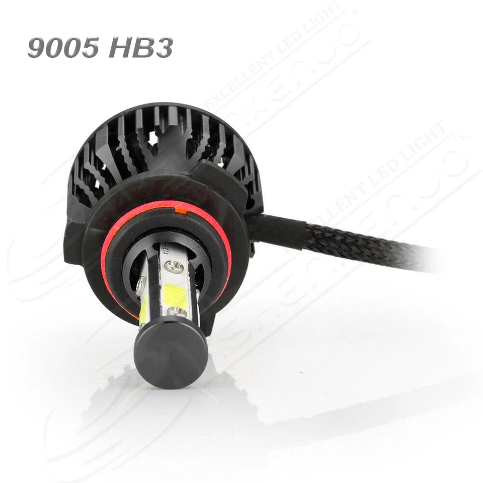 For Mercedes-Benz SLK55 AMG 2005-2011 LED Headlight Fog Light 9006 HB4 6000K SKE - Image 2 of 4