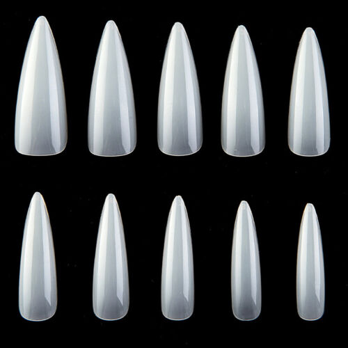 500X Plastic Nail Art Tips Full Cover Ballerina Fake Extension Manicure Tool DIY - Picture 1 of 24