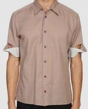  480 Vivienne Westwood Italy Mens Pink Yellow Plaid Short Sleeve Shirt Size 48