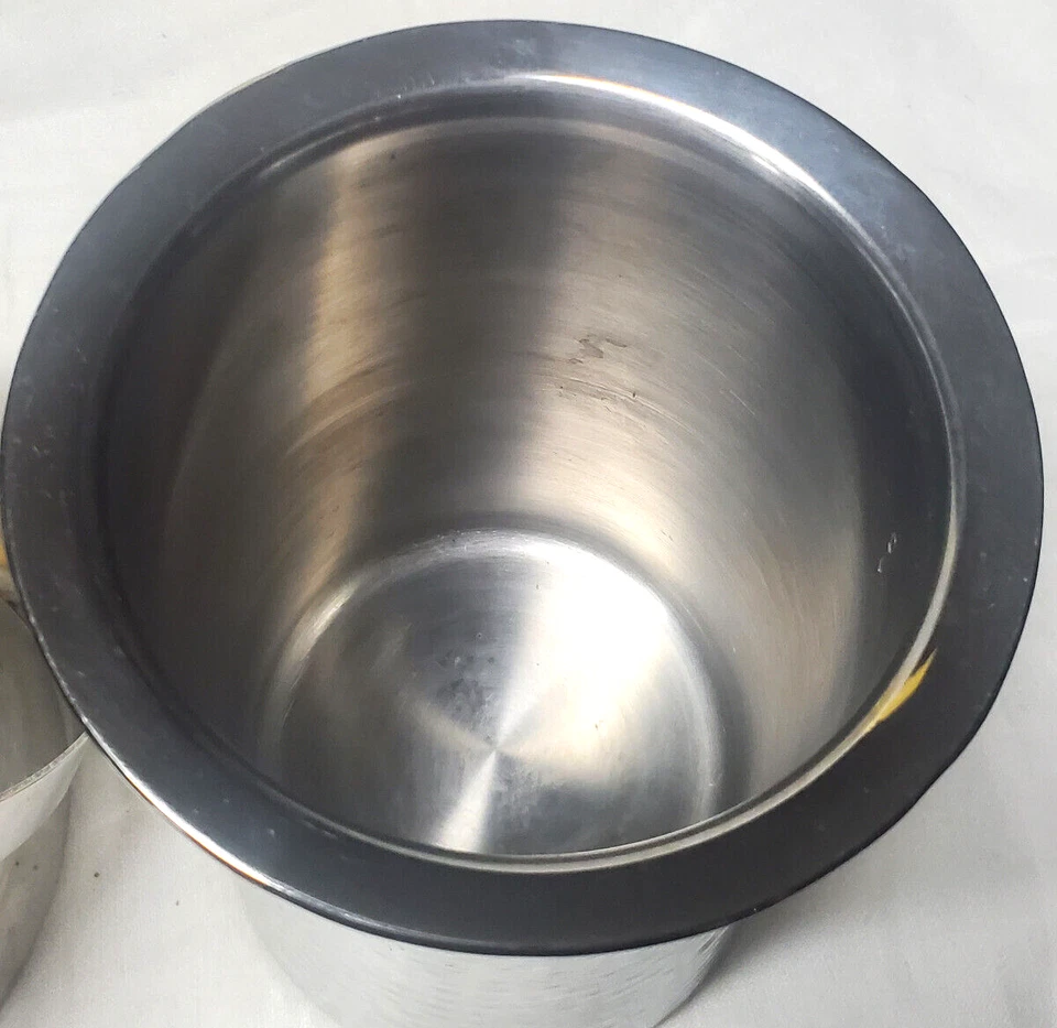 Plato de plata acabado martillado cubo de hielo y toalla enfriador de vino plata artes y manualidades Foto 4 de 4