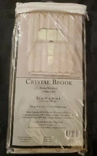 Bed Bath Beyond Crystal Brook Swag Valance 2 Piece Set Window Treatment 52"x38"
