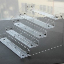 Clear Acrylic 2-6 Tier Display Shelf Showcase for Action Figure Bauble Cosmetics