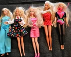 Lot of 5 fashion Barbie Dolls Scuba Teacher cool blue vintage 1990's