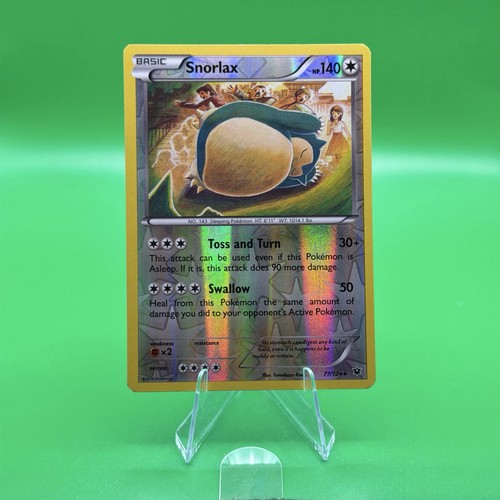 POKEMON SNORLAX 77/124 REVERSE HOLO RARE FATES COLLIDE LP TOMOKAZU KOMIYA 77/124