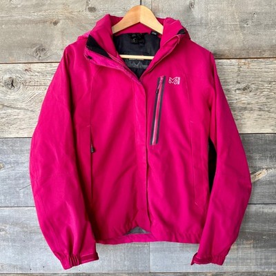 Millet Womens LD Pobeda DryEdge Waterproof Hooded Shell Jacket S Pink Ski READ*