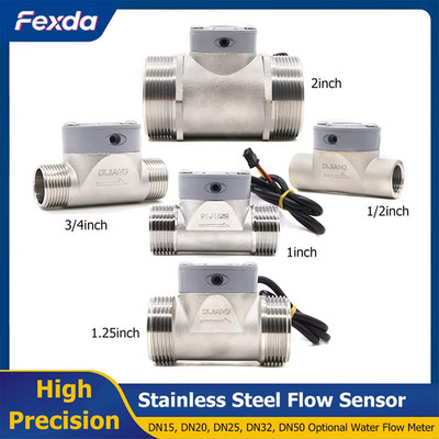 Stainless Steel Flow Sensor High Precision Water Flow Meter Liquid Flow Rate Swi