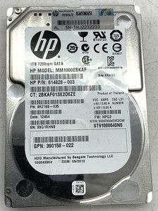 HP 614828-003 1TB 7.2K RPM 64MB SATA III 2.5'' MM1000EBKAF Festplatte