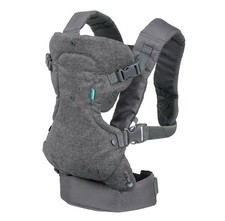 Infantino Flip 4-in-1 Convertible Infant Baby Carrier - Gray - Buckle Comfort