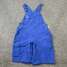 DULUTH TRADING Heirloom Gardening Short Overalls Women's Size S Blue