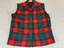Vintage Pendleton Vest Womens 10 Tartan Plaid Wool 60s Preppy Cottagecore