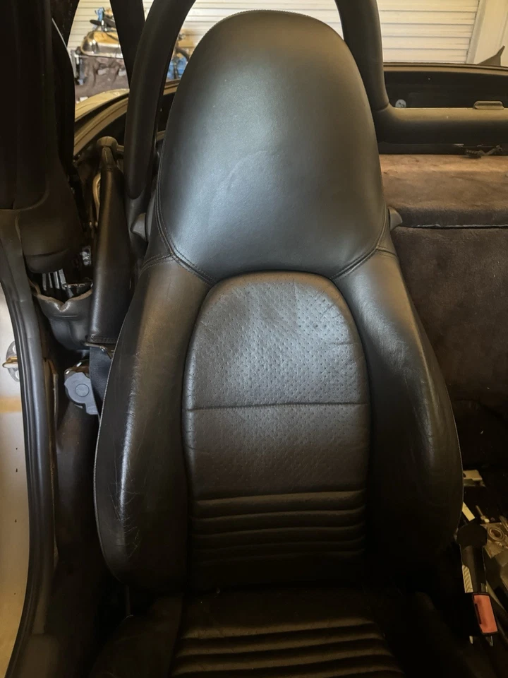 PORSCHE BOXSTER 1997-2000 ASIENTO DELANTERO DERECHO PASAJERO CUERO OEM Foto 2 de 3