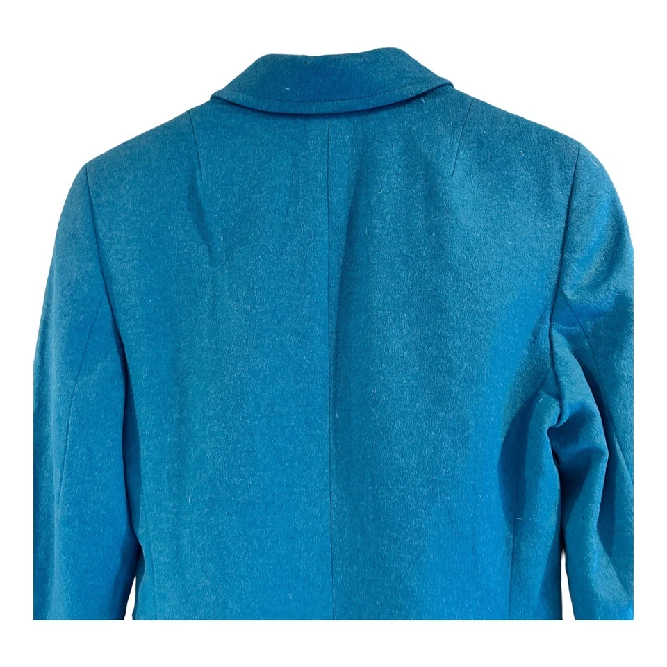 Akris Punto Wool Angora Two Button Blazer Womens Size 6 Blue Long Sleeve READ - Image 3 of 4