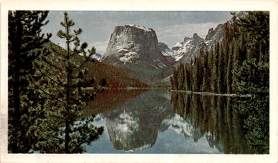 Square Top Mountain, Bridger National Forest, Wyoming, Lower Green Postcard