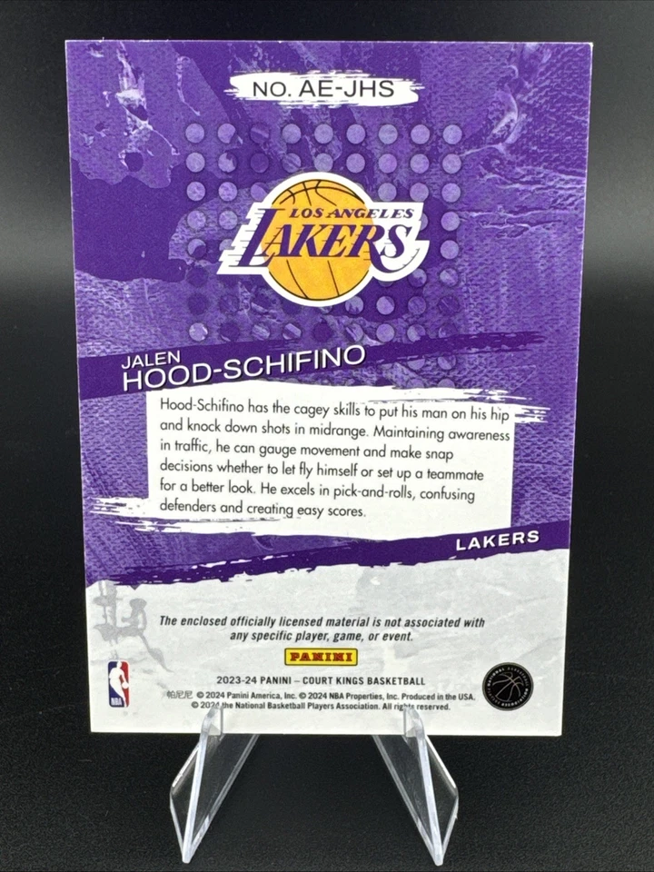 2023-24 Court Kings Jalen Hood-Schifino Rookie Patch Artistic Endeavors Lakers - Image 4 of 4