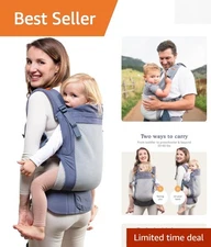Versatile Toddler Carrier for Ages 18 + - Front & Back Carry, 20-60 lbs