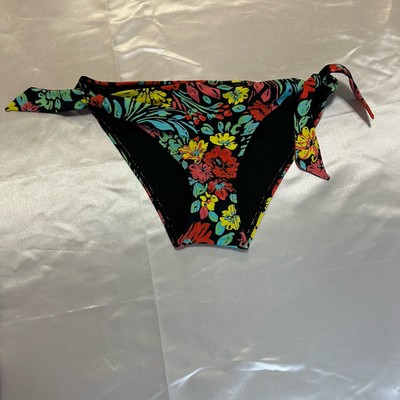 Adore Me Women's Triangle Bikini Bottom Swimwear Size M Ties Paradise Bouquet