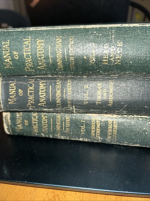 #ad #ad Cunningham#x27;s of Practical Anatomy Volume One Two And three 1927 $84.95