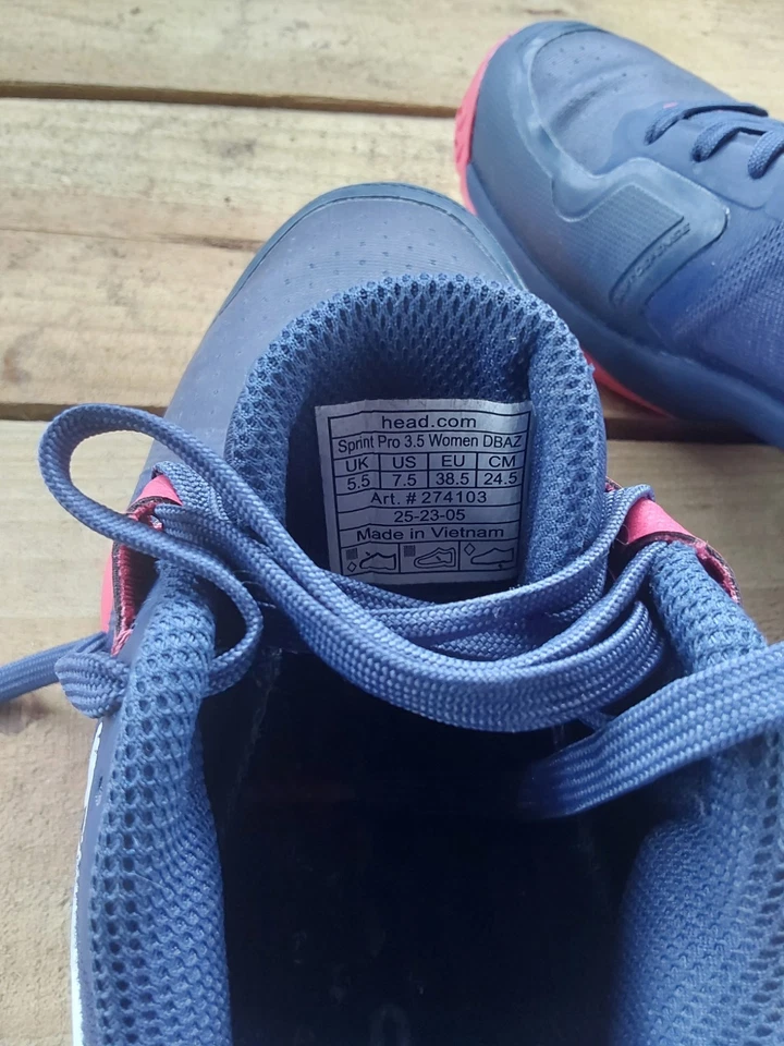 Tênis Head Feminino Sprint Pro 3.5 Azul Escuro e Azaléia - Imagem 4 de 4