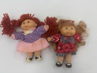 2 Vintage Mini Cabbage Patch Doll Lot Of 2 Dress Saddle Shoes Brown Red Hair TLC