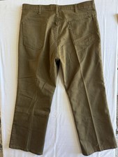 Vintage 70s Levi  s Big E Sta-Prest Flared Bootcut Pants 35x26  USA Olive Brown