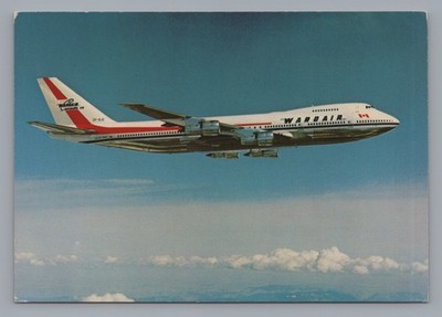 Wardair Boeing 747 Postcard CF-DJC Phil Garrat Airplane Traveltime Issue Canada