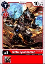 MetalTyrannomon BT1-024 Black Common Ultimate Lv5 Digimon CCG Card 