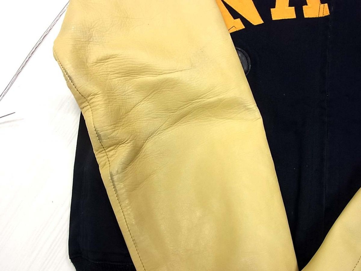 Buzz Rickson'S Athletic Jacket Sleeve Leather Var… - image 7