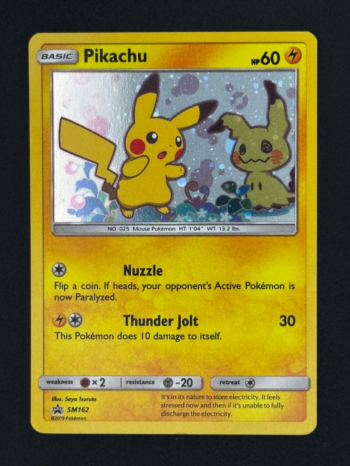 Pokemon TCG: Pikachu - SM162 Black Star Team Up Promo - NM
