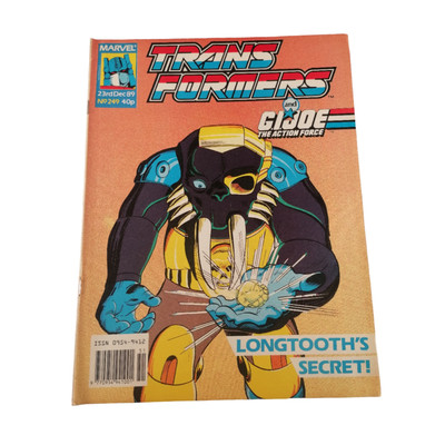 Transformers UK #249 Marvel UK 23rd Dezember 1990 Comic G1 Britisch Gi Joe Mtmte