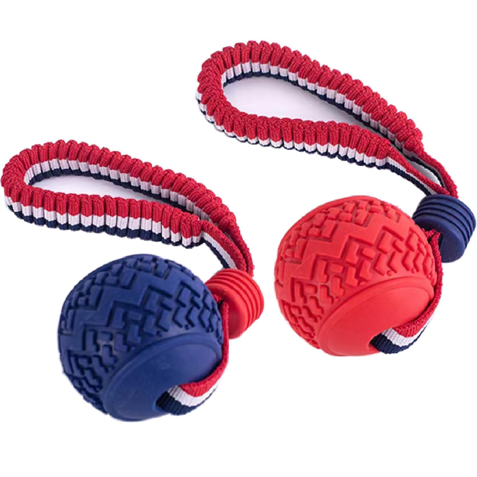 Nlmskzzy Dog Ball with Rope Toy,Ball on a Toy for Medium Blu