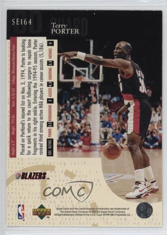 1994-95 Upper Deck Special Edition Terry Porter #SE164 - Image 2 of 2