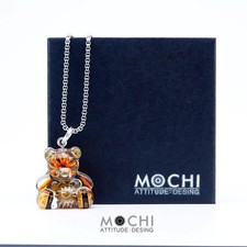 MOCHI Original Trendy Cyberpunk Couple Clockwork Bear Keychain Pendant Necklace