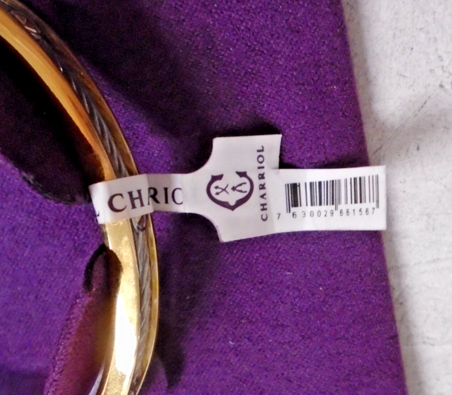 Charriol Forever Eternity Thin Screws Bracelet 2x 1mm Stainless Steel PVD Cables