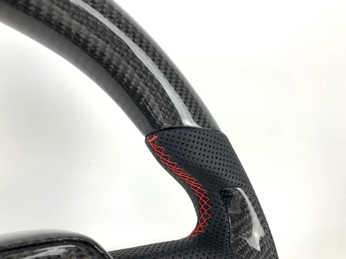 PARA TOYOTA CAMRY 2018-2024 VOLANTE DE FIBRA DE CARBONO REAL Y CUERO Foto 4 de 4