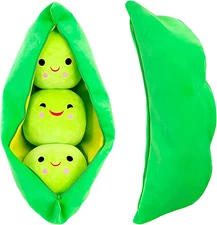 Giant Peas in a Pod Plush Toy Pea Pod Pillow Cute Pea Stuffed Toys Plant Doll Va
